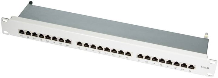 Патч-панель LogiLink 19'' 24-ports STP CAT 6 1U (NP0040A) - зображення 1