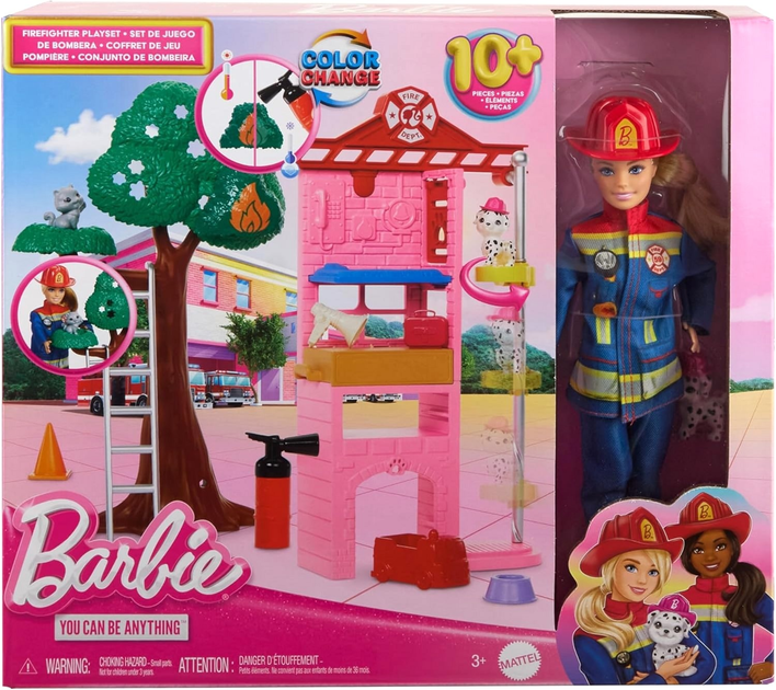 Лялька з аксесуарами Mattel Барбі Кар'єра пожежної HRG55 29 см (0194735175949) - зображення 1