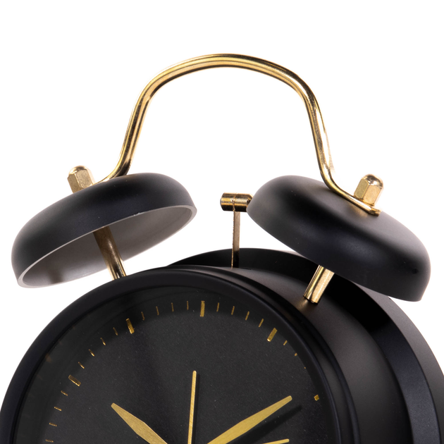 Zegar budzik Home & Styling Collection w klasycznym stylu ze złotymi wskazówkami metalowy 12 cm (8720573257671) - obraz 4