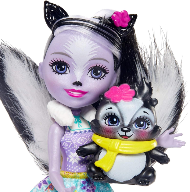 Лялька Pro Kids Enchantimals Sage Skunk з туалетним столиком та вихованцем 15 см (0887961819793) - зображення 5