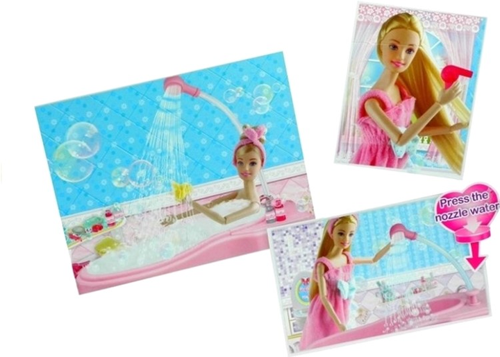 Лялька з аксесуарами LEAN Toys у ванній 30 см (5902808153764) - зображення 9