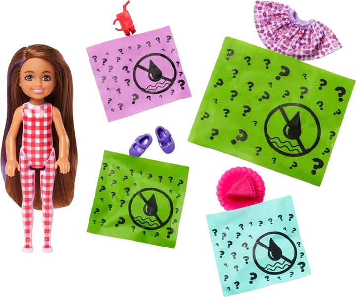 Lalka niespodzianka Mattel Barbie Color Reveal Chelsea Piknik 15 cm (0194735108152) - obraz 4