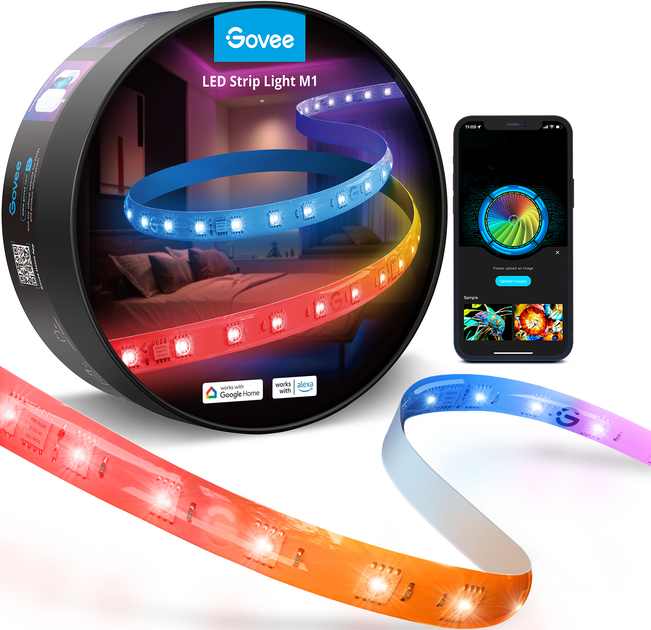 Стрічка світлодіодна розумна Govee H61E1 RGBICW LED Strip Lights 5 м Білий - зображення 2