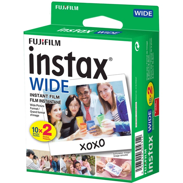Фотобумага орининальная для камеры Fujifilm Instax Wide Color film 20 листов (2 картриджа) для Wide 200, 210, 300, 400, wide Evo, Link printer, Япония - изображение 2