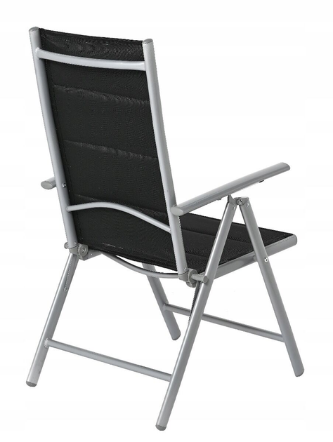 Zestaw krzeseł ogrodowych OTE Lungo 55 x 67 x 104 cm 2 szt Czarne (5908221436637) - obraz 4