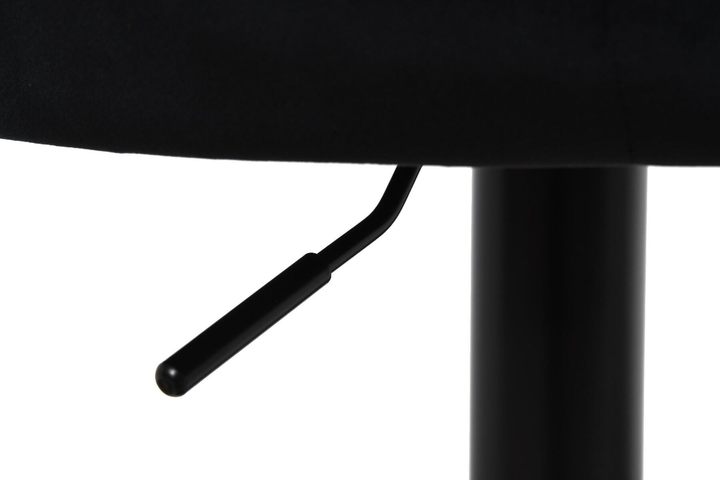 Барний стілець OTE Omega-G Velvet зі спинкою 50.5 x 46.5 x 82.5 - 103 см Чорний (5908221410033) - зображення 8