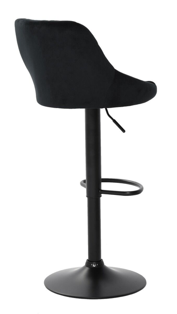 Барний стілець OTE Omega Velvet зі спинкою 50.5 x 46.5 x 82.5 - 103 см Чорний (5908221408672) - зображення 4