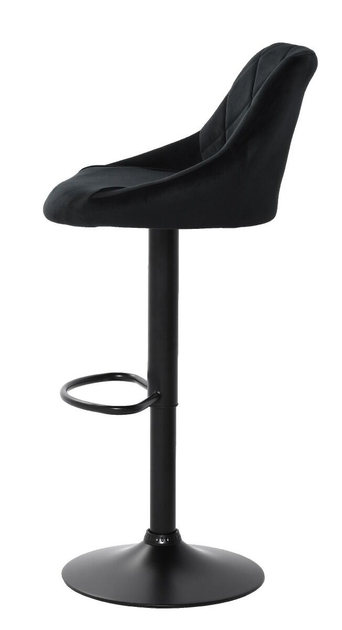 Барний стілець OTE Omega Velvet зі спинкою 50.5 x 46.5 x 82.5 - 103 см Чорний (5908221408672) - зображення 6