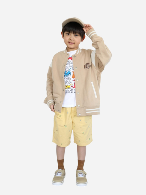 Подростковая ветровка-бомбер для мальчика Uniqlo 528654190 152 см Бежева (1159811966) 