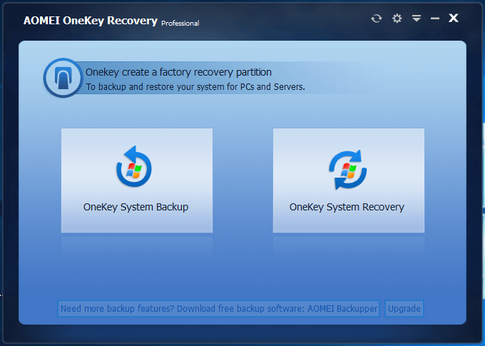 AOMEI OneKey Recovery Pro ЛИЦЕНЗИЯ ПОЖИЗНЕННАЯ - Фото 2 AOMEI OneKey Recovery Pro ЛИЦЕНЗИЯ ПОЖИЗНЕННАЯ - изображение 2