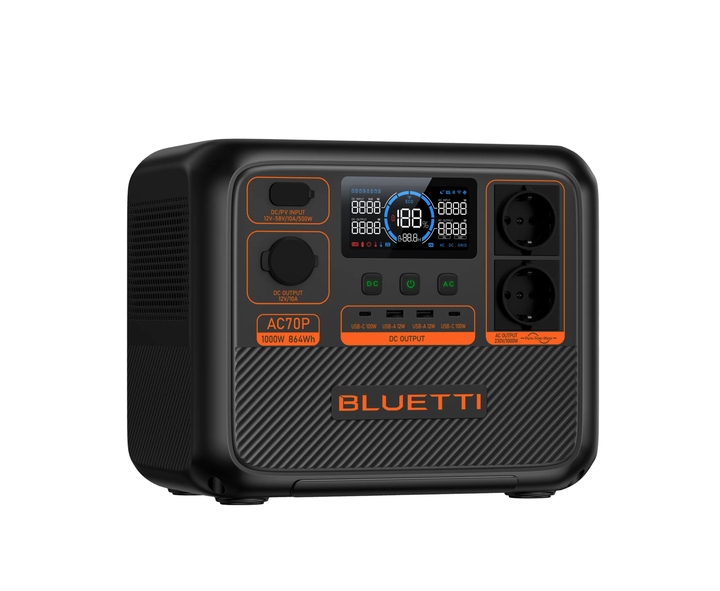 Портативная зарядная станция BLUETTI AC70P Portable Power Station | 1000W 864Wh (AC70P) - изображение 2