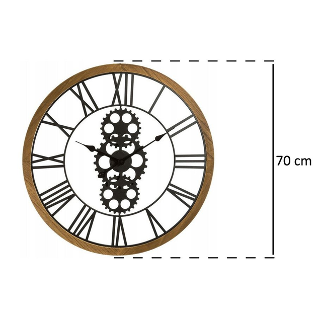Zegar ścienny Atmosphera z widocznym mechanizmem 70 cm Brązowy (3560238334195) - obraz 6