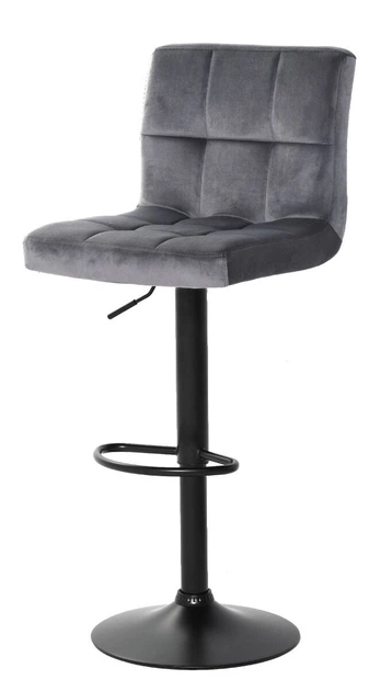 Барний стілець OTE Kappa Velvet 42 x 37 x 116 см Сірий (5908221408665) - зображення 3