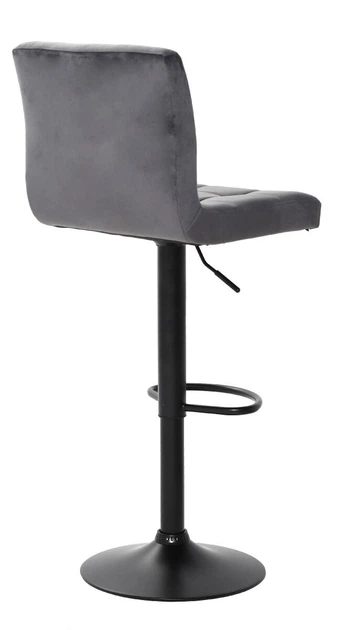 Барний стілець OTE Kappa Velvet 42 x 37 x 116 см Сірий (5908221408665) - зображення 4