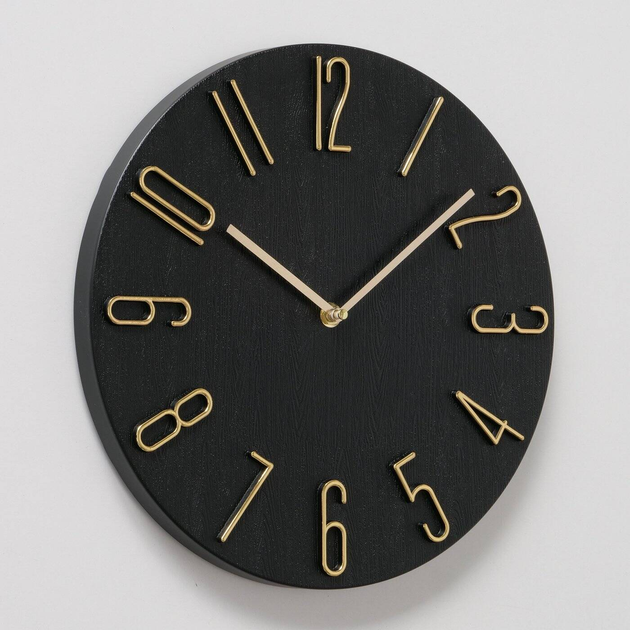 Zegar ścienny Boltze Home Tempo 30 cm Czarny (4066076330935) - obraz 5