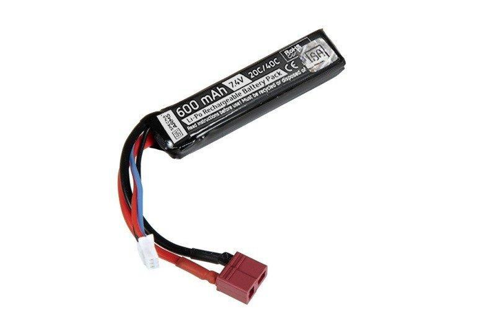 Акумулятор LiPo 7,4 V 600mAh 20/40C для PDW - T-Connect (Deans) [Specna Arms] (для страйкболу) - зображення 1