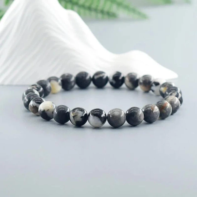 Браслет із натуральної яшми Zebra stone - зображення 4