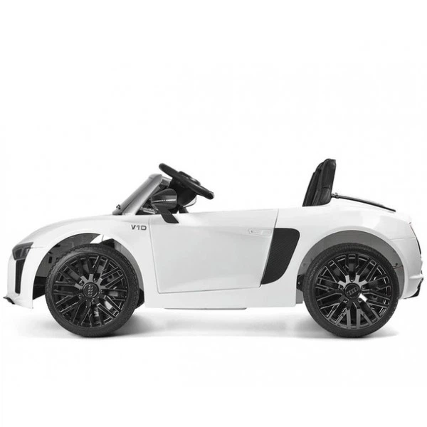 Дитячий електромобіль Bambi AUDI R8 Spyder пульт, 2 місця, 2 мотори по 35W, 12V7AH, MP3, USB White (YJ2198) - Фото 8 Дитячий електромобіль Bambi AUDI R8 Spyder пульт, 2 місця, 2 мотори по 35W, 12V7AH, MP3, USB White (YJ2198) - зображення 8