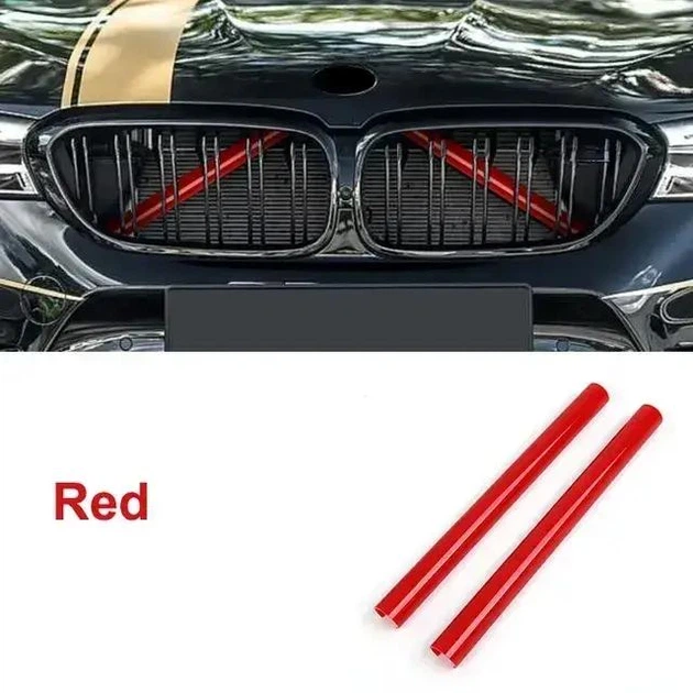 Червоні декоративні вставки в решітку радіатора BMW F10, F06, F12, 5/6/7 (серії) - Фото 5 Червоні декоративні вставки в решітку радіатора BMW F10, F06, F12, 5/6/7 (серії) - зображення 5