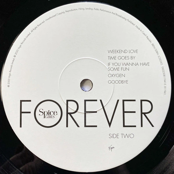 Spice Girls - Forever 2020 (811941, 180 Gm.) Virgin/EU Mint Виниловая пластинка (art.245768) - Фото 7 Spice Girls - Forever 2020 (811941, 180 Gm.) Virgin/EU Mint Виниловая пластинка (art.245768) - изображение 7