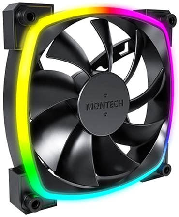 Zestaw wentylatorów Montech AX120 PWM 3 in 1 Black - obraz 2