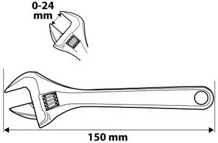 Klucz nastawny NEO Tools 150 mm 0 - 24 mm 03-010 (5907558404111) - obraz 9