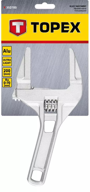 Klucz nastawny TOPEX 200 mm 0 - 70 mm 35D700 (5902062030856) - obraz 9