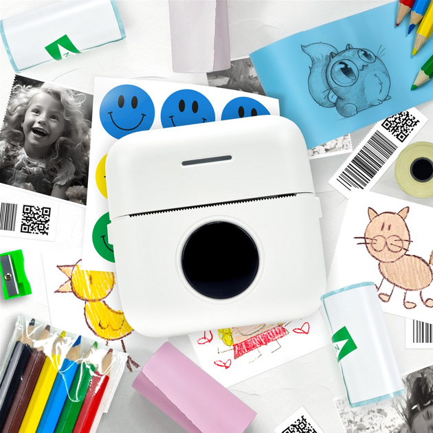 Детский портативный термопринтер Jetix Mini Printer с набором карандашей и термобумаги в комплекте (JMP-2-TPS3К) - изображение 5