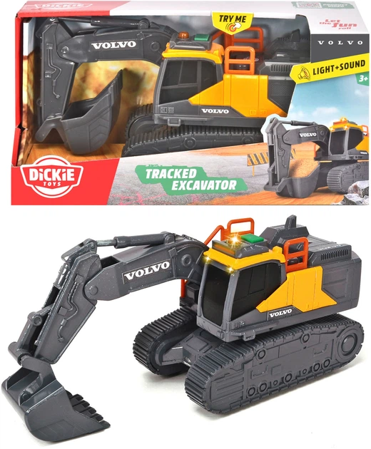 Екскаватор Dickie Toys Вольво зі свтловими та звуковими ефектами 23 см (4006333087660) - зображення 4