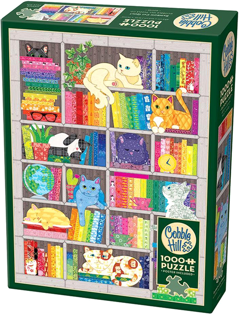 Puzzle Cobble Hill Koty i książki 1000 elementów (0625012400466) - obraz 1