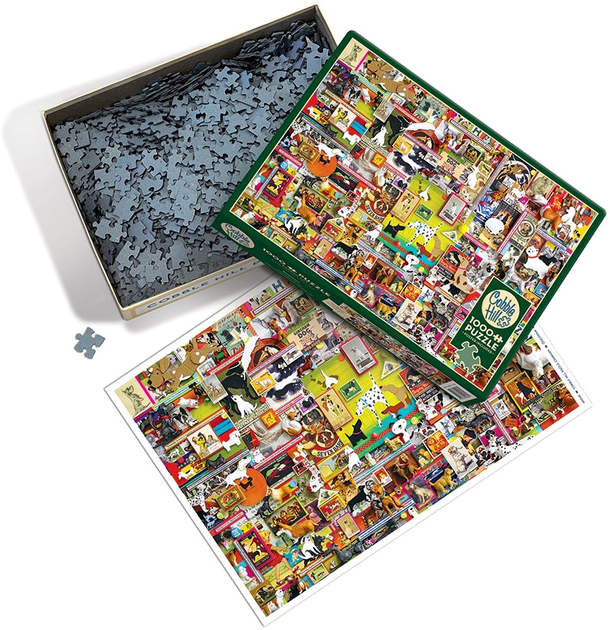 Puzzle Cobble Hill W krainie psów 67.6 x 48.9 cm 1000 elementów (0625012400459) - obraz 2