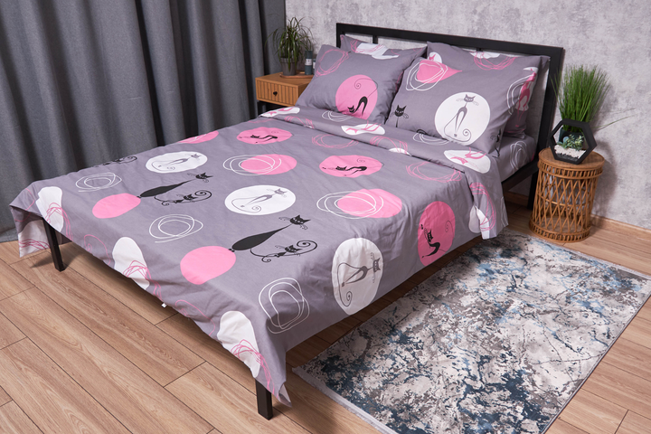 Акція на Підковдра Moon&Star Бязь Gold Люкс Mauve Cats King Size 220x240 см (MS-870000164) від Rozetka