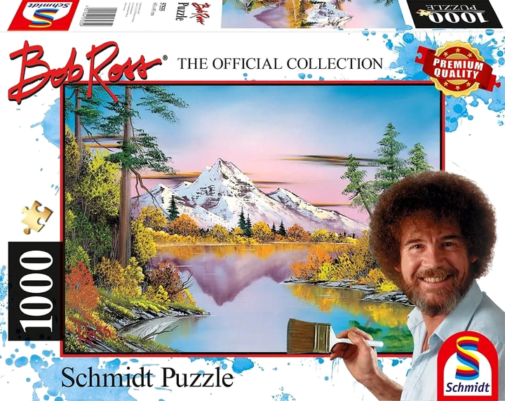 Puzzle Schmidt Bob Ross Odbicie w tafli wody 69 x 49 cm 1000 elementów (4001504575359) - obraz 1