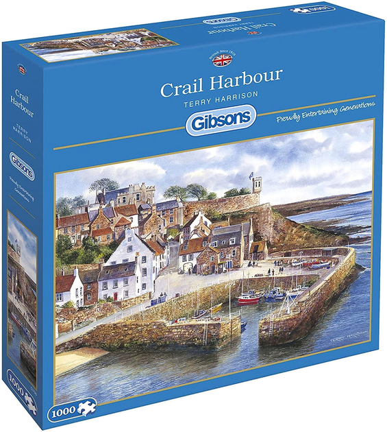 Puzzle Gibsons Games Port w Crail Szkocja 48 x 68 cm 1000 elementów (5012269007985) - obraz 1