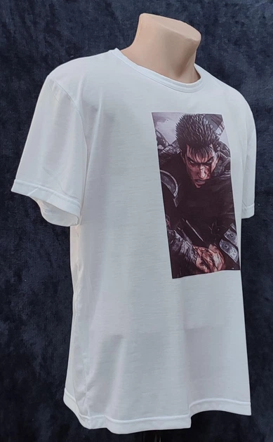 Футболка Берсерк Гатс Berserk Guts розмір XXL белая - Фото 2 Футболка Берсерк Гатс Berserk Guts розмір XXL белая - изображение 2