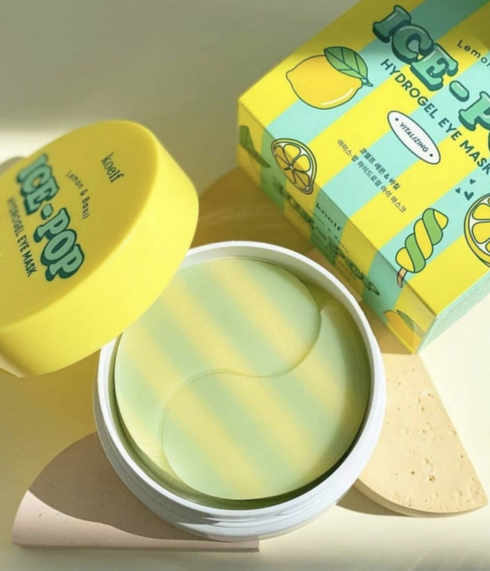 Гідрогелеві патчі для очей з лимоном та базиліком KOELF Lemon & Basil Ice-Pop Hydrogel Eye Mask 60шт - зображення 2