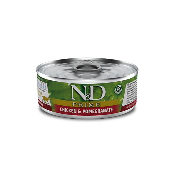 Корм вологий Farmina N&D Grain Free Prime Chicken для котів з куркою та гранатом 70 г (8606014102055) - Фото 1 Корм вологий Farmina N&D Grain Free Prime Chicken для котів з куркою та гранатом 70 г (8606014102055) - изображение 1