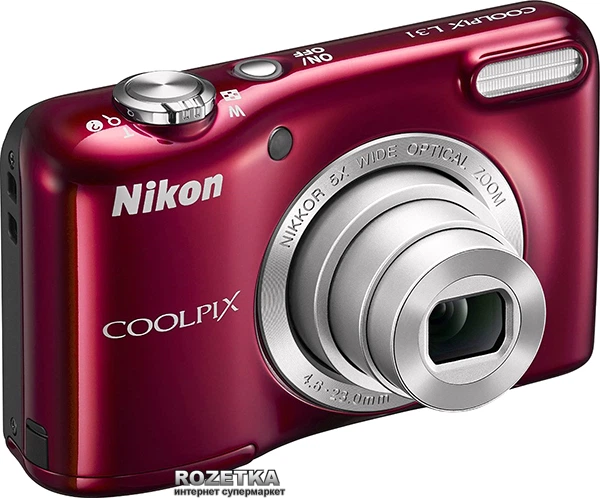 Фотоаппарат Nikon Coolpix L31 Red (VNA872E1) купить на ROZETKA