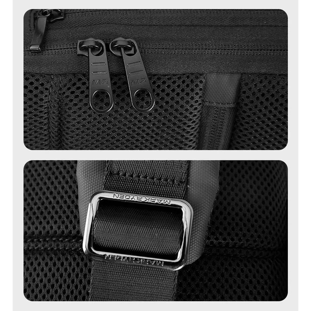 Рюкзак городской Mark Ryden на одно плечо 7039 7л с кодовым замком и USB Black (16252) - Фото 5 Рюкзак городской Mark Ryden на одно плечо 7039 7л с кодовым замком и USB Black (16252) - изображение 5