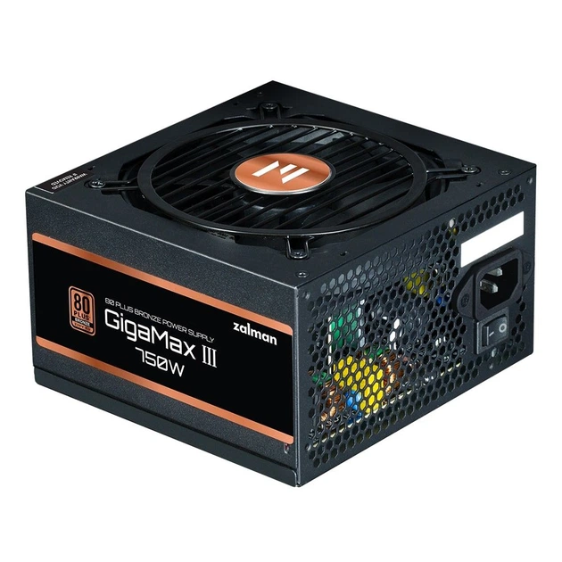 Zalman Блок живлення Gigamax 3 (750W) 88% 80+ Bronze 120мм 1xMB 24pin(20+4) 2xCPU (8pin(4+4)+8pin) 3xMolex 6xSATA - изображение 3