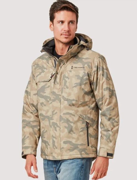 Зимова куртка Free Country Men's Poly Canvas Mid Weight Jacket Color: Camel Camo XL - Фото 1 Зимова куртка Free Country Men's Poly Canvas Mid Weight Jacket Color: Camel Camo XL - изображение 1