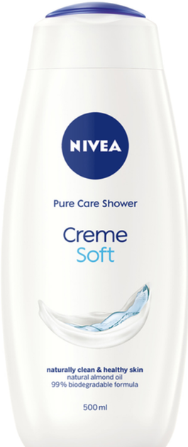 Гель-догляд для душу Nivea Creme Soft і мигдалева олія 500 мл - Фото 1 Гель-догляд для душу Nivea Creme Soft і мигдалева олія 500 мл - зображення 1