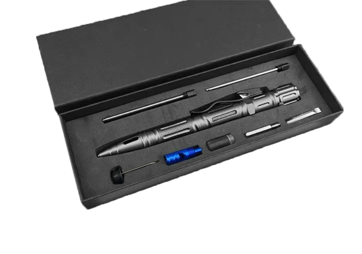 Ручка мультитул со свистком и фонариком Solve многофункциональная 8 в 1 Black KT6000002 - Фото 1 Ручка мультитул со свистком и фонариком Solve многофункциональная 8 в 1 Black KT6000002 - изображение 1