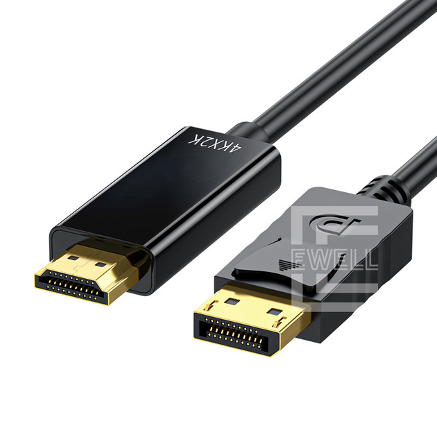 Кабель Ewell DisplayPort to HDMI, 4K 120Hz, 1.8 метри, чорний (EW637 ...