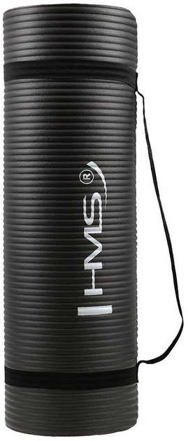 Килимок для йоги HMS NBR 183 x 61 x 1.5 см Чорний (5907695592610) - зображення 3