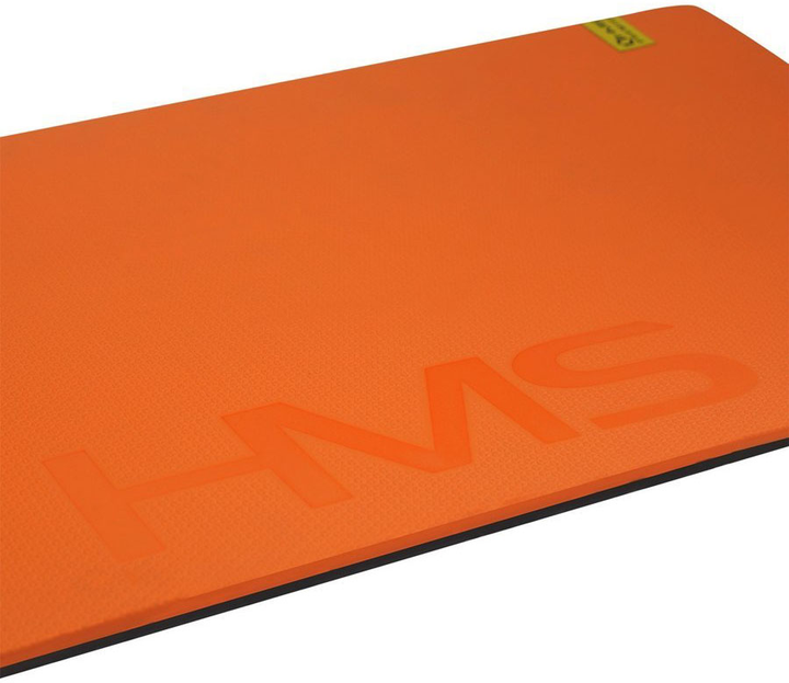 Mata do jogi i fitnessu HMS Premium z otworami 110 x 55 x 1.5 cm Pomarańczowo-Czarna (5907695531732) - obraz 3