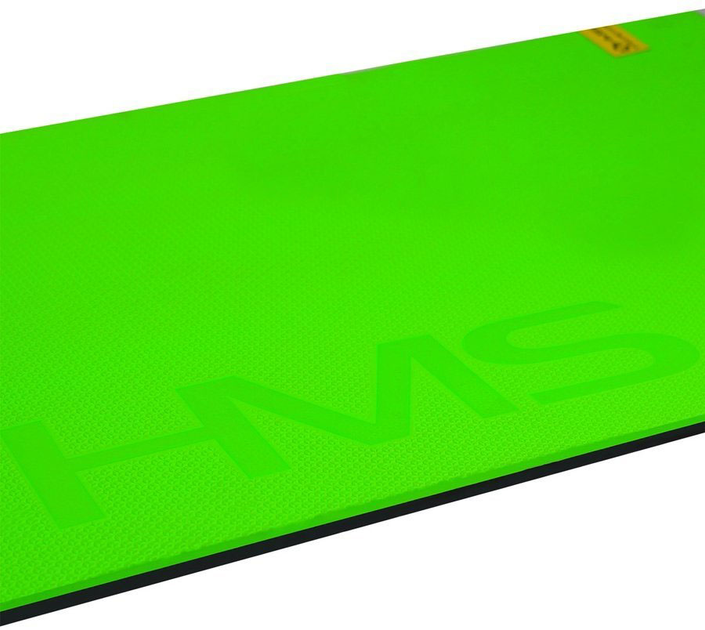 Mata do jogi i fitnessu HMS Premium z otworami 110 x 55 x 1.5 cm Zielono-czarna (5907695531725) - obraz 3