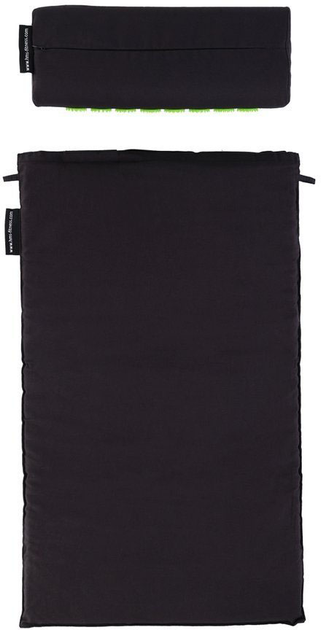 Mata HMS Premium do akupunktury 74 x 42 x 2 cm z poduszką Czarno-zielona (5907695540598) - obraz 6