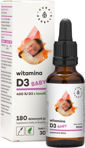 Aura Herbals Witamina D3 Baby 30 ml (5902479610658) - obraz 1