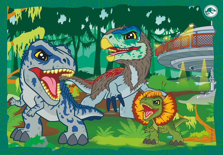 Puzzle Clementoni Jurrasic World 4 w 1 72 elementy 21521 (8005125215218) - obraz 4